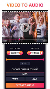 اسکرین شات 1 برنامه Audio Extractor: Video to MP3