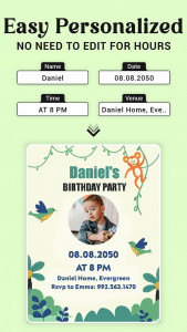 اسکرین شات 2 برنامه Video Invitation Maker PartyZa