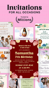 اسکرین شات 1 برنامه Video Invitation Maker PartyZa