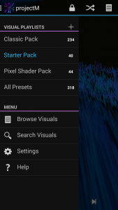 اسکرین شات 8 برنامه projectM Music Visualizer