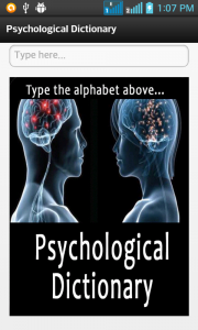 اسکرین شات برنامه Psychological Dictionary 1