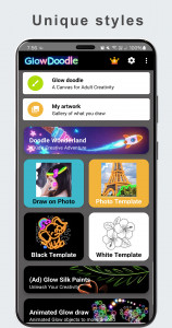 اسکرین شات 1 برنامه Glow Magic Doodle kaleidoscope