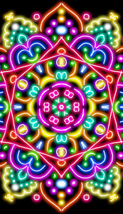 اسکرین شات 4 برنامه Glow Magic Doodle kaleidoscope