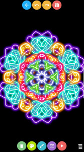 اسکرین شات برنامه Glow Magic Doodle kaleidoscope 2