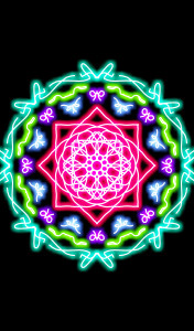 اسکرین شات 5 برنامه Glow Magic Doodle kaleidoscope