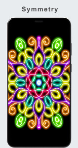 اسکرین شات 3 برنامه Glow Magic Doodle kaleidoscope