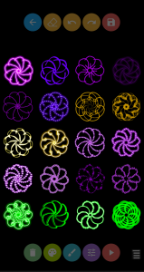 اسکرین شات برنامه Glow Magic Doodle kaleidoscope 1