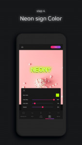 اسکرین شات برنامه NEONY - neon sign text on pic 6