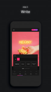 اسکرین شات برنامه NEONY - neon sign text on pic 4