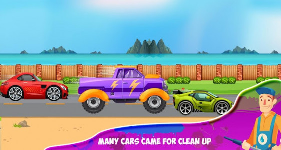 اسکرین شات برنامه Kids sports car wash - car washing garages game 4