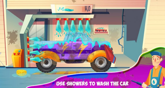 اسکرین شات برنامه Kids sports car wash - car washing garages game 7