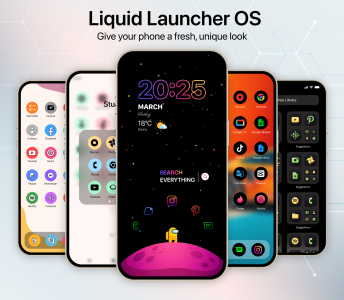 اسکرین شات 1 برنامه Liquid Launcher OS