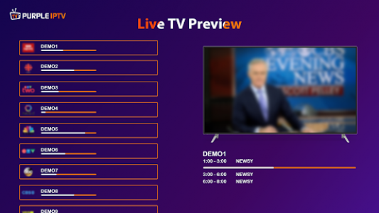 اسکرین شات برنامه IPTV Smart Purple Player - No Ads 2