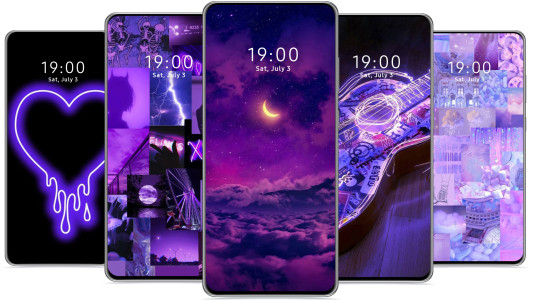 اسکرین شات 5 برنامه Purple Wallpaper