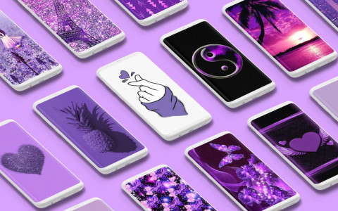 اسکرین شات 1 برنامه Purple Wallpaper
