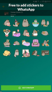 اسکرین شات برنامه Pusheen: Cat Cute Stickers WAStickerApps 4