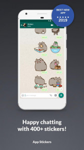 اسکرین شات برنامه Pusheen: Cat Cute Stickers WAStickerApps 5