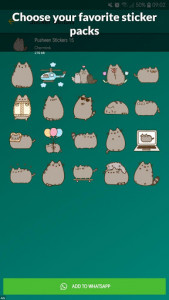 اسکرین شات برنامه Pusheen: Cat Cute Stickers WAStickerApps 3