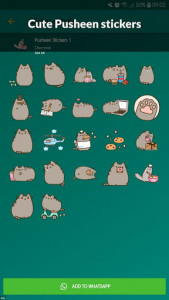 اسکرین شات برنامه Pusheen: Cat Cute Stickers WAStickerApps 2