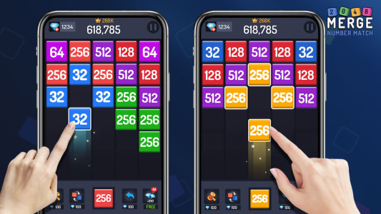 اسکرین شات 3 بازی Numbers Game - 2048 Merge