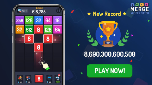 اسکرین شات 1 بازی Numbers Game - 2048 Merge