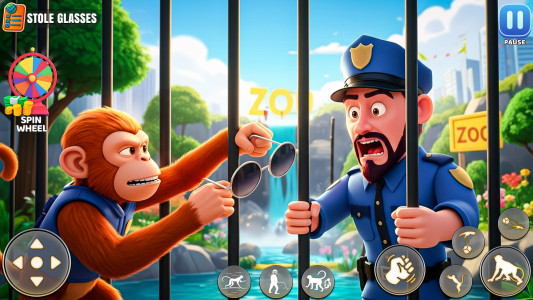 اسکرین شات 1 بازی I'M Prankster Monkey Zoo Chaos