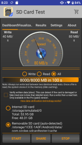 اسکرین شات 1 برنامه SD Card Test