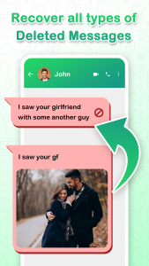 اسکرین شات برنامه WhatsDeleted: Recover Messages 2