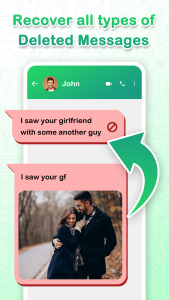 اسکرین شات 2 برنامه WhatsDeleted: Recover Messages