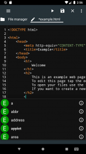 اسکرین شات 2 برنامه Html Editor