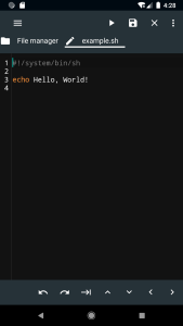 اسکرین شات 1 برنامه Shell Script Editor