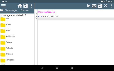 اسکرین شات 3 برنامه Shell Script Editor