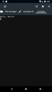 اسکرین شات 2 برنامه Shell Script Editor