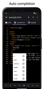 اسکرین شات برنامه WebCode - html, css, js ide 3