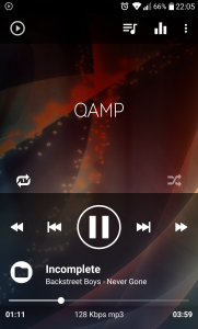 اسکرین شات برنامه Mp3 player - Qamp 1