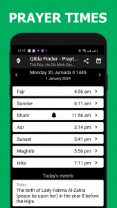 اسکرین شات 2 برنامه Qibla Compass - Prayer Times