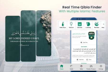 اسکرین شات 2 برنامه Qibla Direction - Qibla Finder