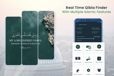 اسکرین شات برنامه Qibla Direction - Qibla Finder 2