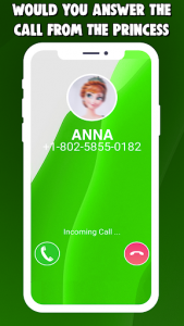 اسکرین شات برنامه Call The Princess™ - Anna Call And Chat Simulator 1