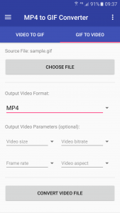 اسکرین شات 2 برنامه MP4 to GIF Converter
