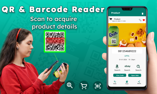 اسکرین شات برنامه QR Scanner: Barcode Reader 1