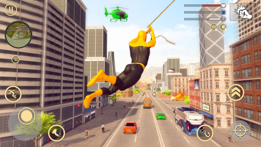 اسکرین شات 1 برنامه Flying Hero Crime City Battle