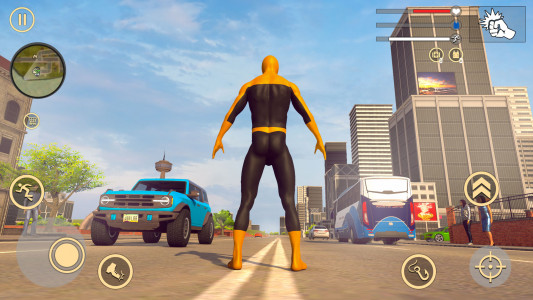 اسکرین شات 4 برنامه Flying Hero Crime City Battle