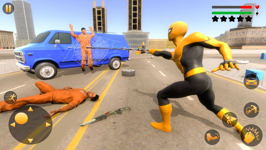 اسکرین شات برنامه Flying Hero Crime City Battle 3