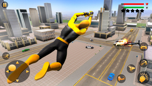 اسکرین شات برنامه Flying Hero Crime City Battle 1