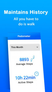 اسکرین شات برنامه Pedometer - Step Counter & Calorie Tracker 4
