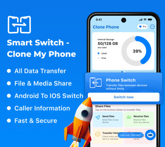 اسکرین شات 1 برنامه Smart Switch Phone Clone