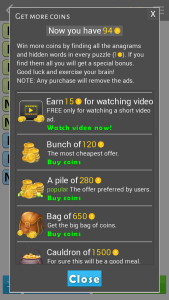 اسکرین شات 5 بازی AnagramApp. Word anagrams