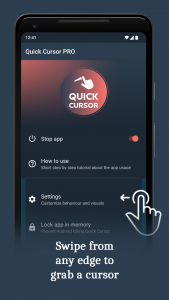 اسکرین شات 2 برنامه Quick Cursor: One-Handed mode