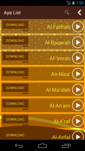 اسکرین شات برنامه Quran audio without Internet 2